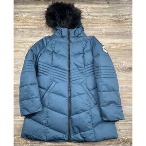 Arctic Expedition Blue Parka Size Small Jacket Quilted Down Outdoors Winter Ski